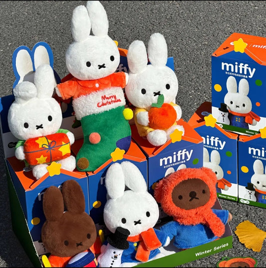 Miffy Winter Collection Plush Charm Blind Box - Perfect for Birthday Gifts, BFF Gifts, and Christmas Gifts